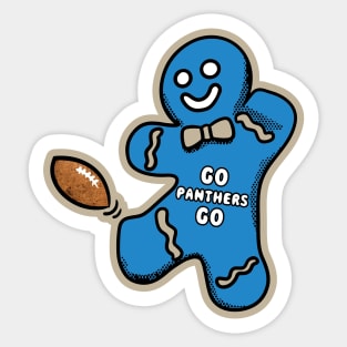 Carolina Panthers Gingerbread Man Sticker